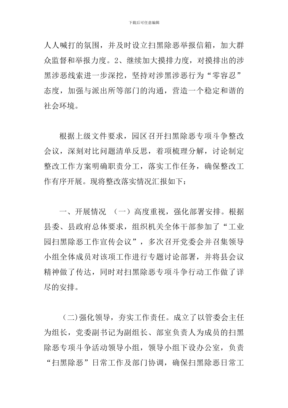 关于中央扫黑除恶问题整改落实的报告_第3页
