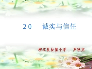 《诚实与信任》课件