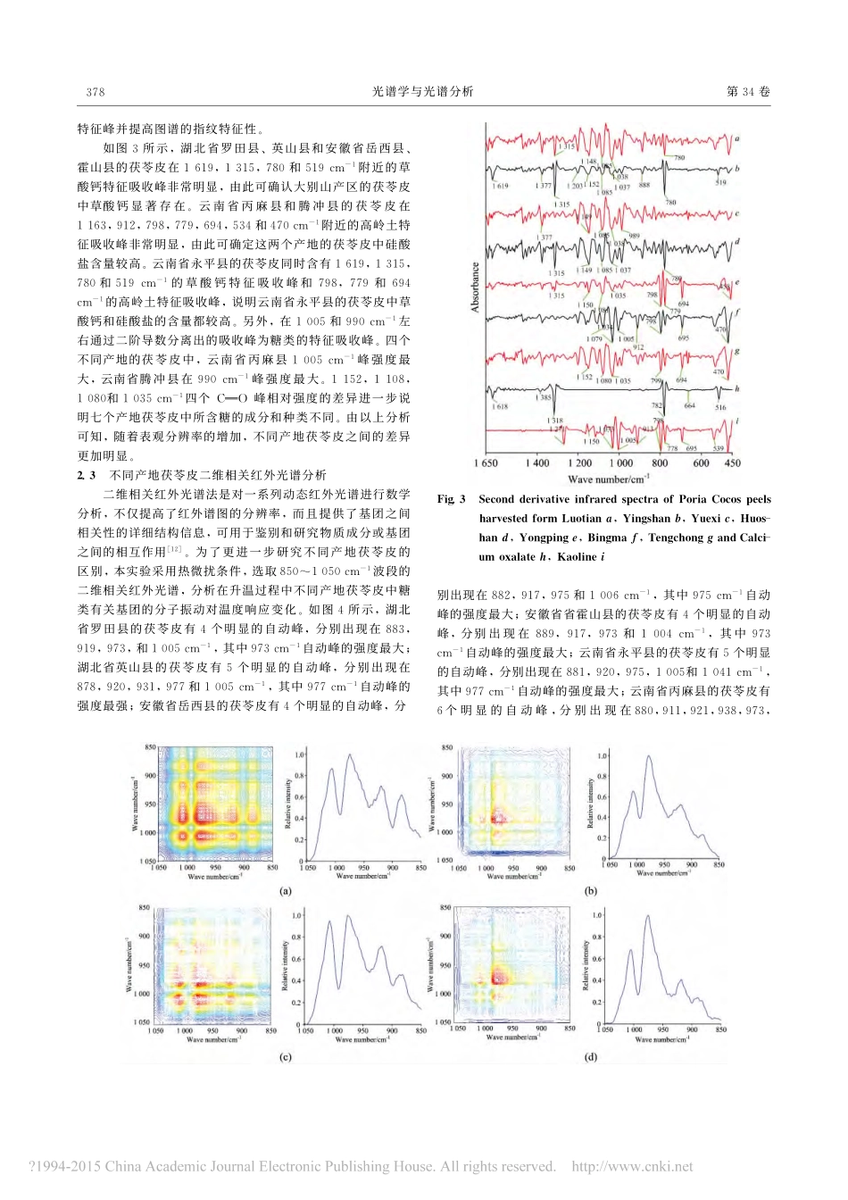 不同产地茯苓皮药材红外光谱的识别_马芳_第3页
