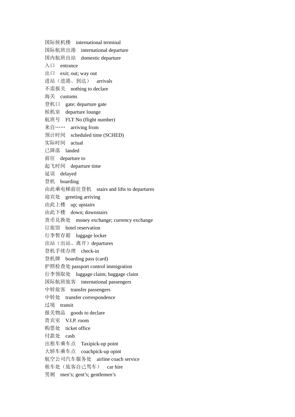 出国口语汇总_第3页