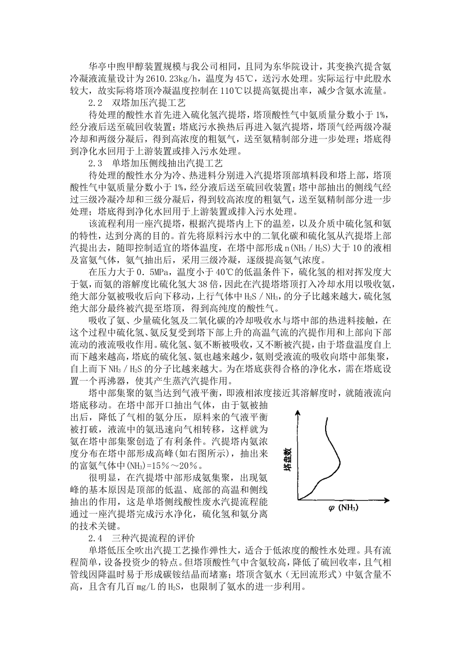 变换气提含氨污水处置方案(上报)_第2页