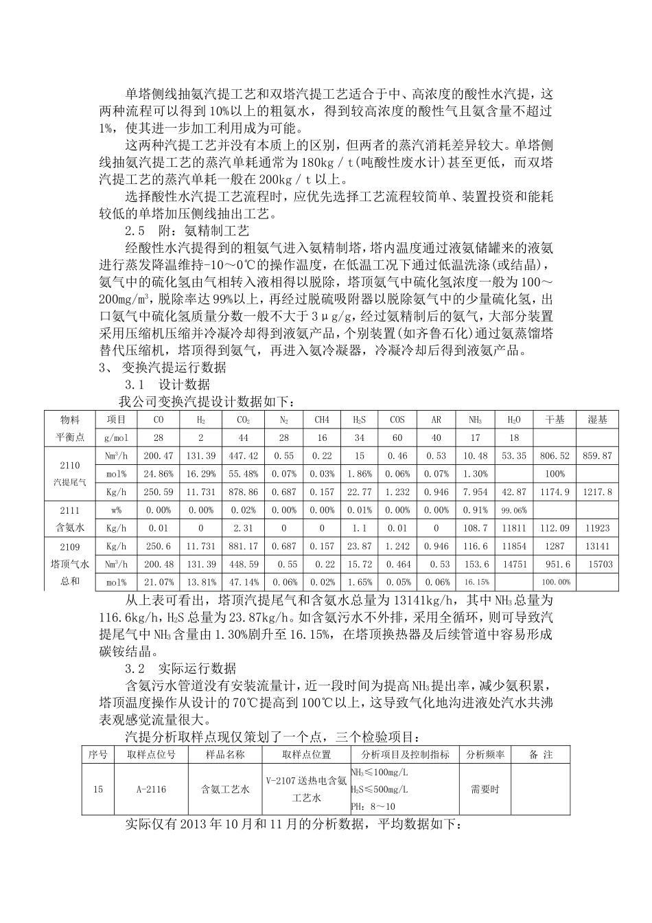 变换气提含氨污水处置方案(上报)_第3页