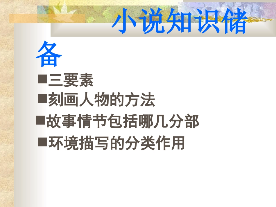 中考小说阅读复习指导_第3页