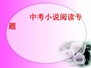 中考小说阅读复习指导