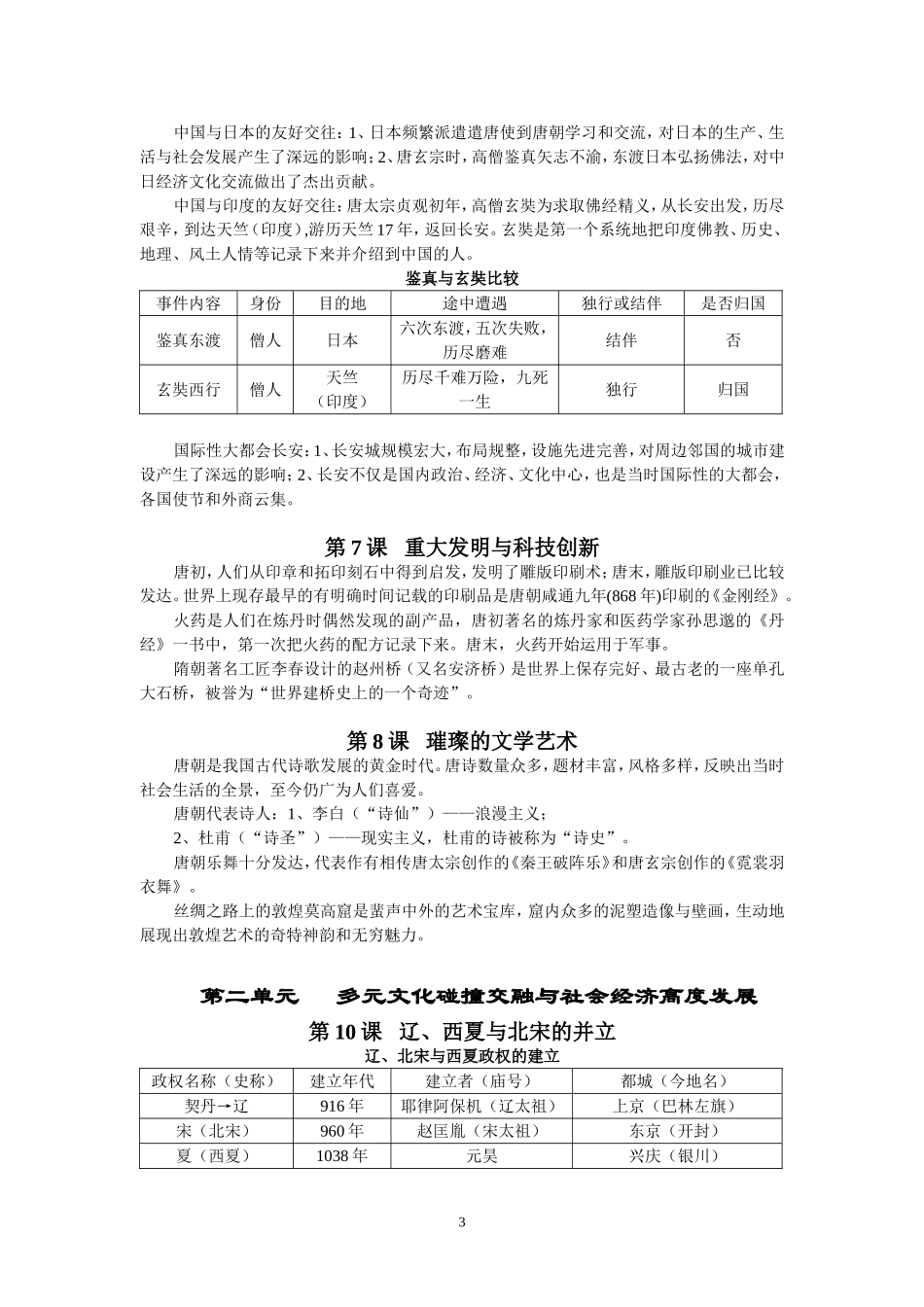 七年级（下）历史提纲_第3页