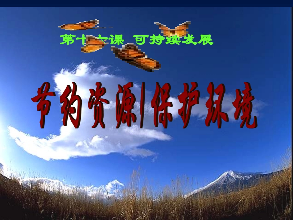 《节约资源保护环境》课件_第2页