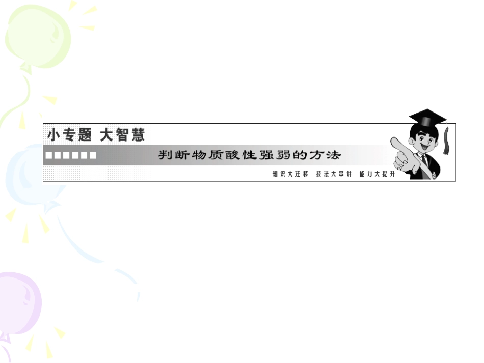 化学选修3新课课件：第二章小专题大智慧判断物质酸性强弱的方法（人教版）_第3页
