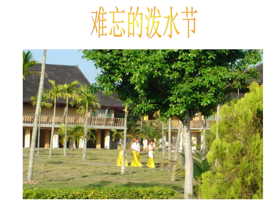 难忘的泼水节课件_第1页