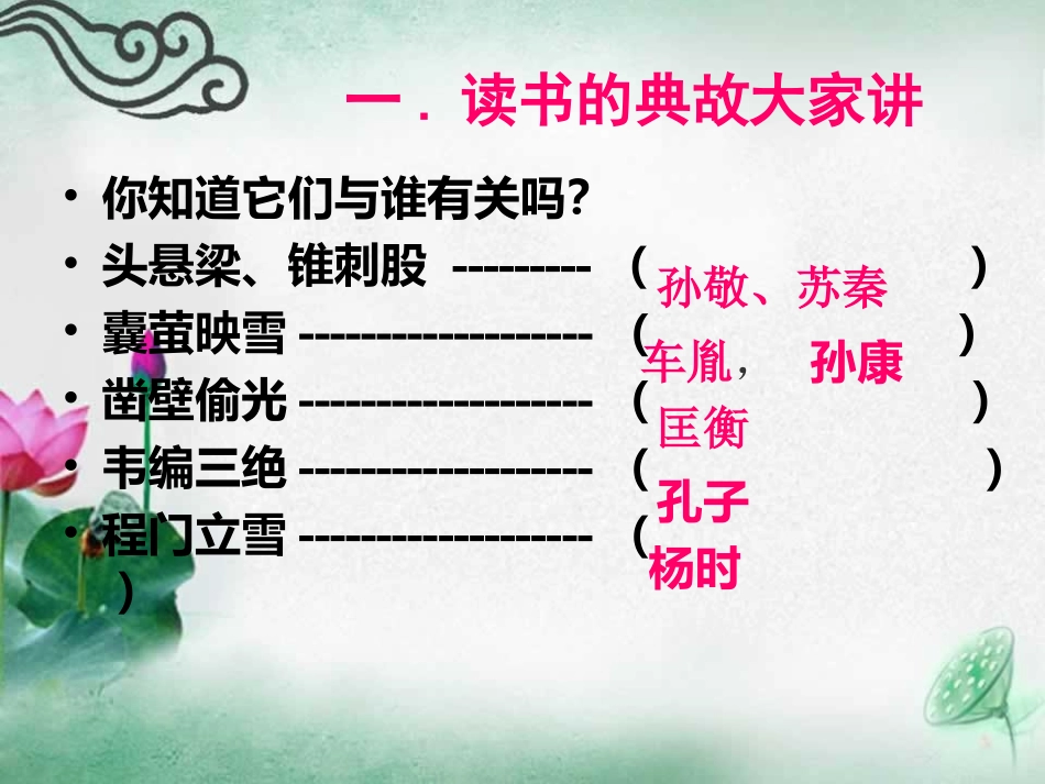 综合性学习少年正是读书时_第2页