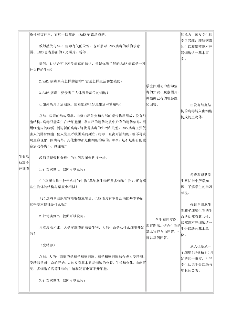从生物圈到细胞教学设计_第2页