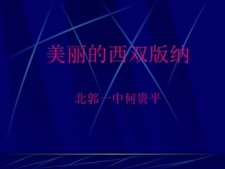 美丽的西双版纳