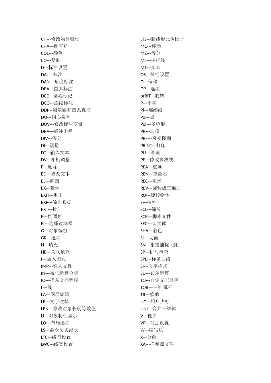 CAD的有关快捷键(很好用)_第3页