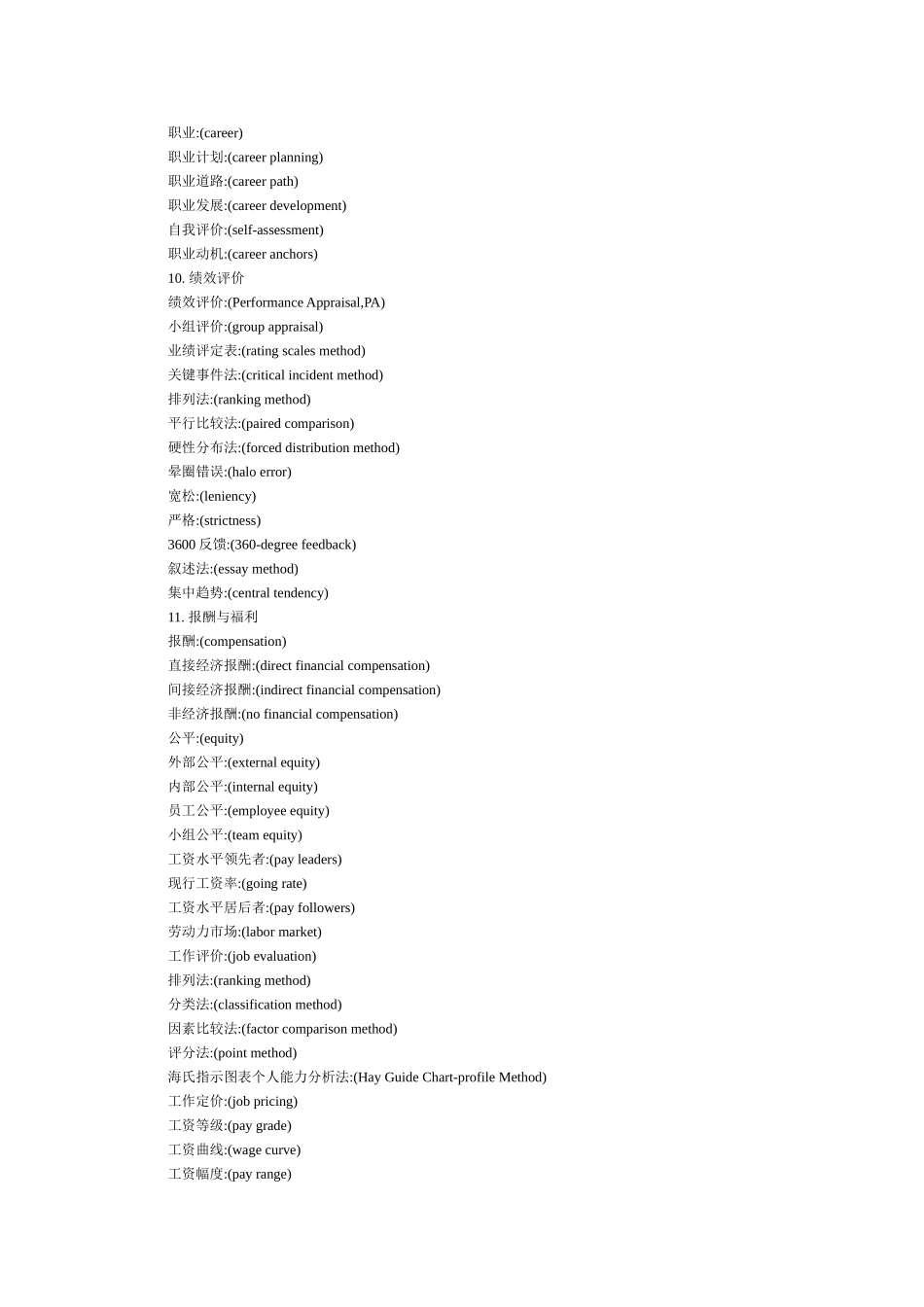 HRM英文词汇_第3页