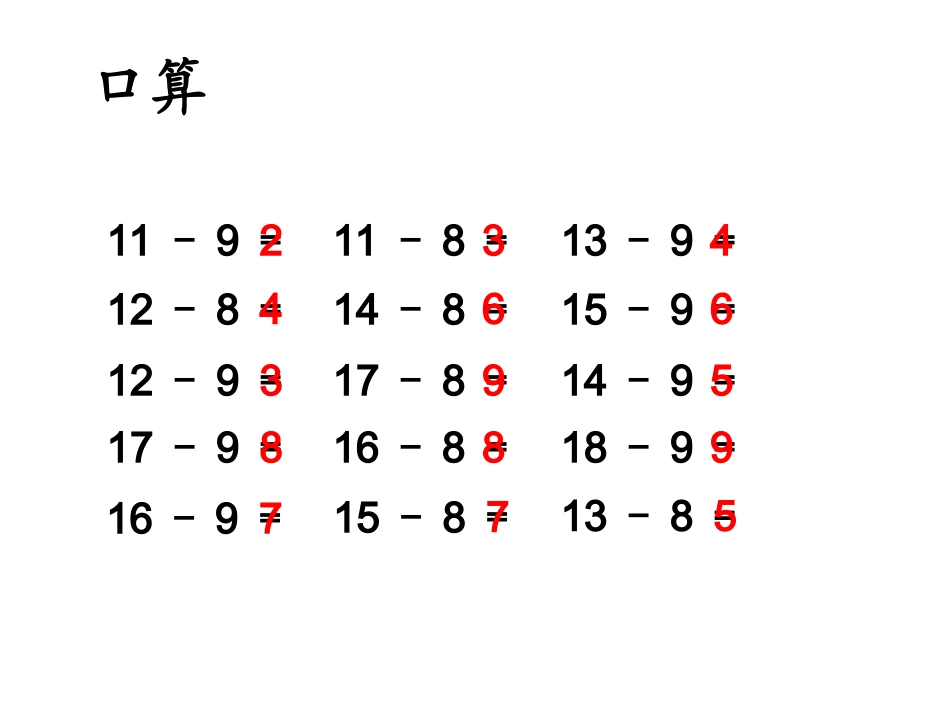《十几减7、6》教学课件_第2页