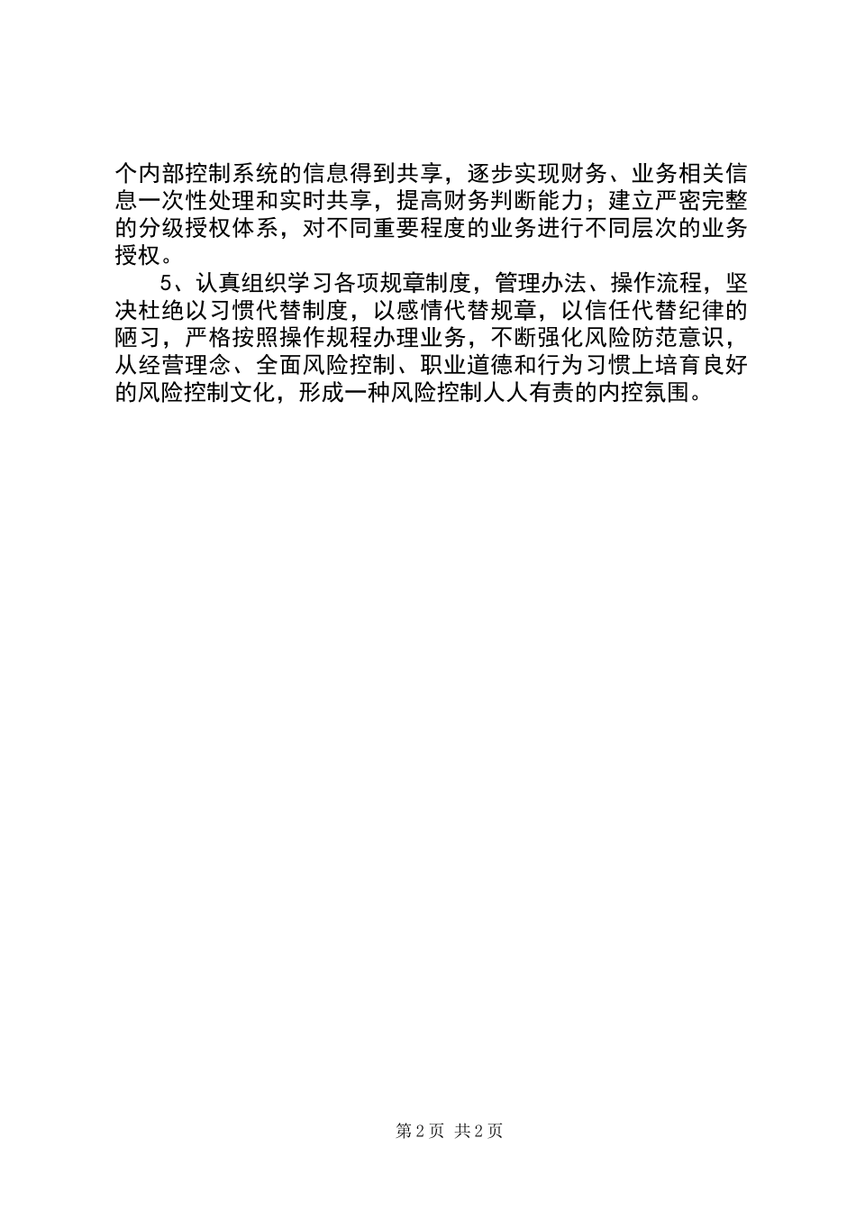 内控体制建设工作总结_第2页