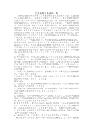历史教师专业发展计划 (2)