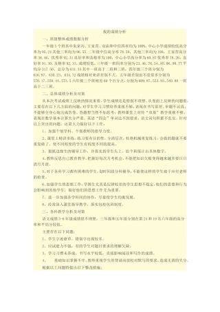 我的成绩分析