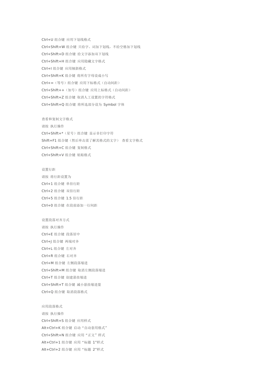 Word、Excel快捷键_第3页