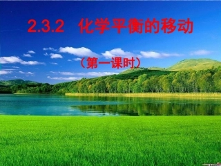 化学平衡的移动9