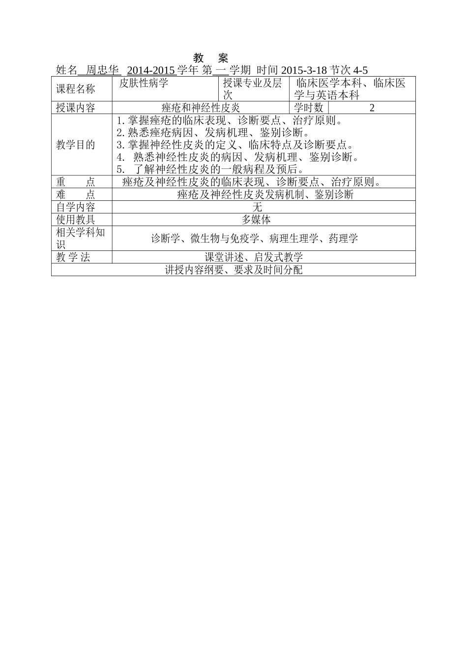 痤疮和神经性皮炎教案_第1页