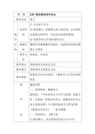 假如没有灰尘 