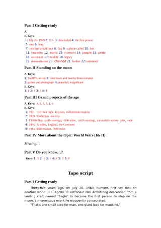 《英语听力教程3》第二版_Unit10_答案