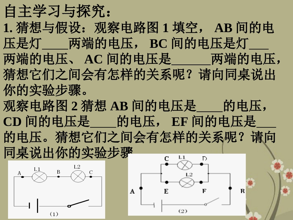 人教版九年级物理第十六章第二节《_探究串、并联电路的电压规律》课件_第2页