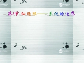 2014高中生物《31细胞膜系统内的边界》课件新人教版必修1