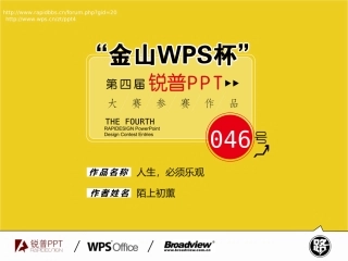 人生，必须乐观PPT模板