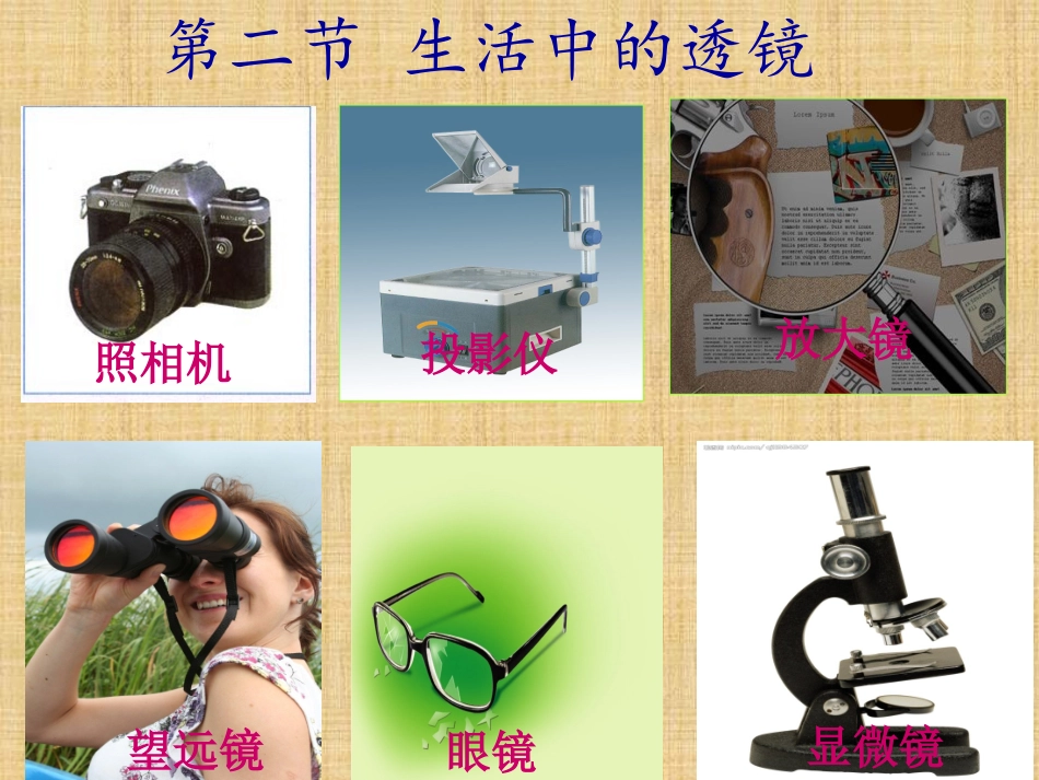生活中的透镜MicrosoftPowerPoint演示文稿_第1页