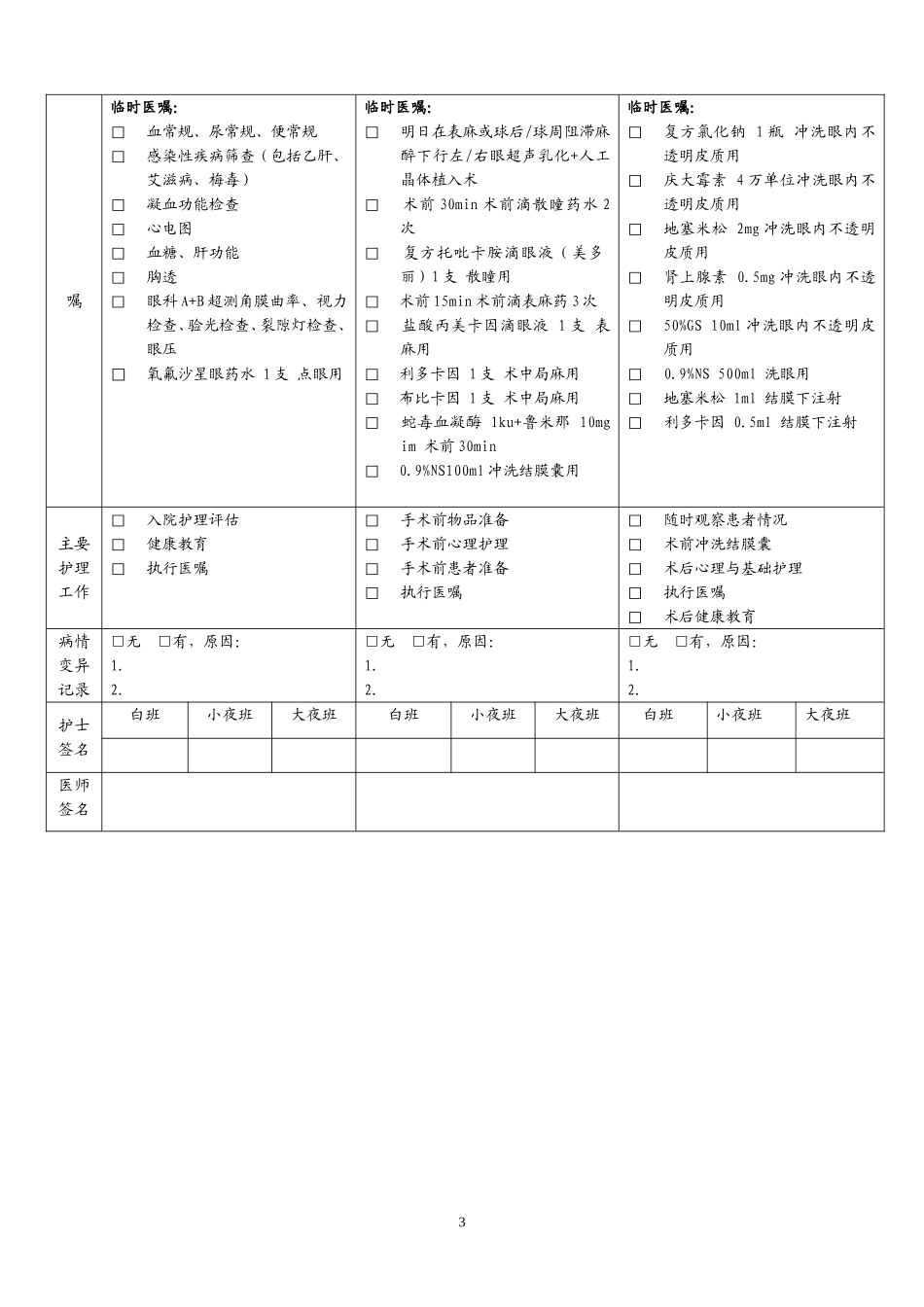 白内障临床路径_第3页