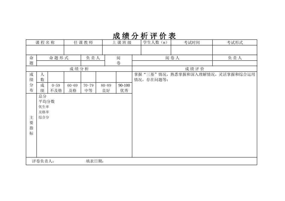 成绩分析评价表_第1页