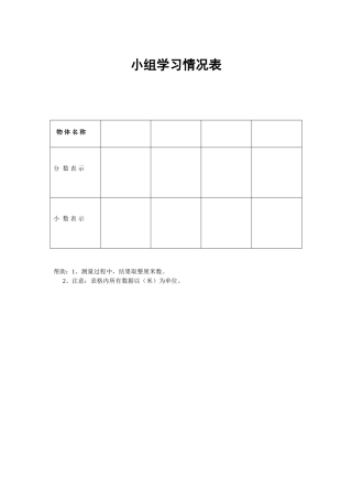 学习情况汇总表