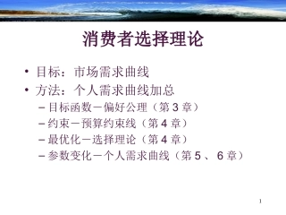 第4讲-效用最大化和选择