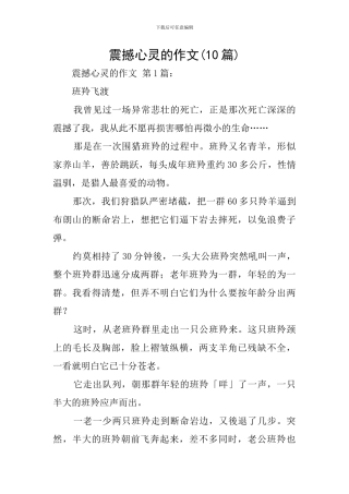 震撼心灵的作文