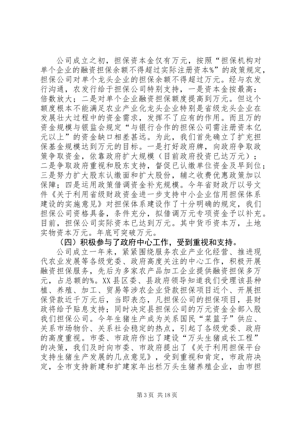 农业信用担保公司年终工作总结(精选多篇)_第3页