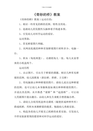 《神奇的桥》教案