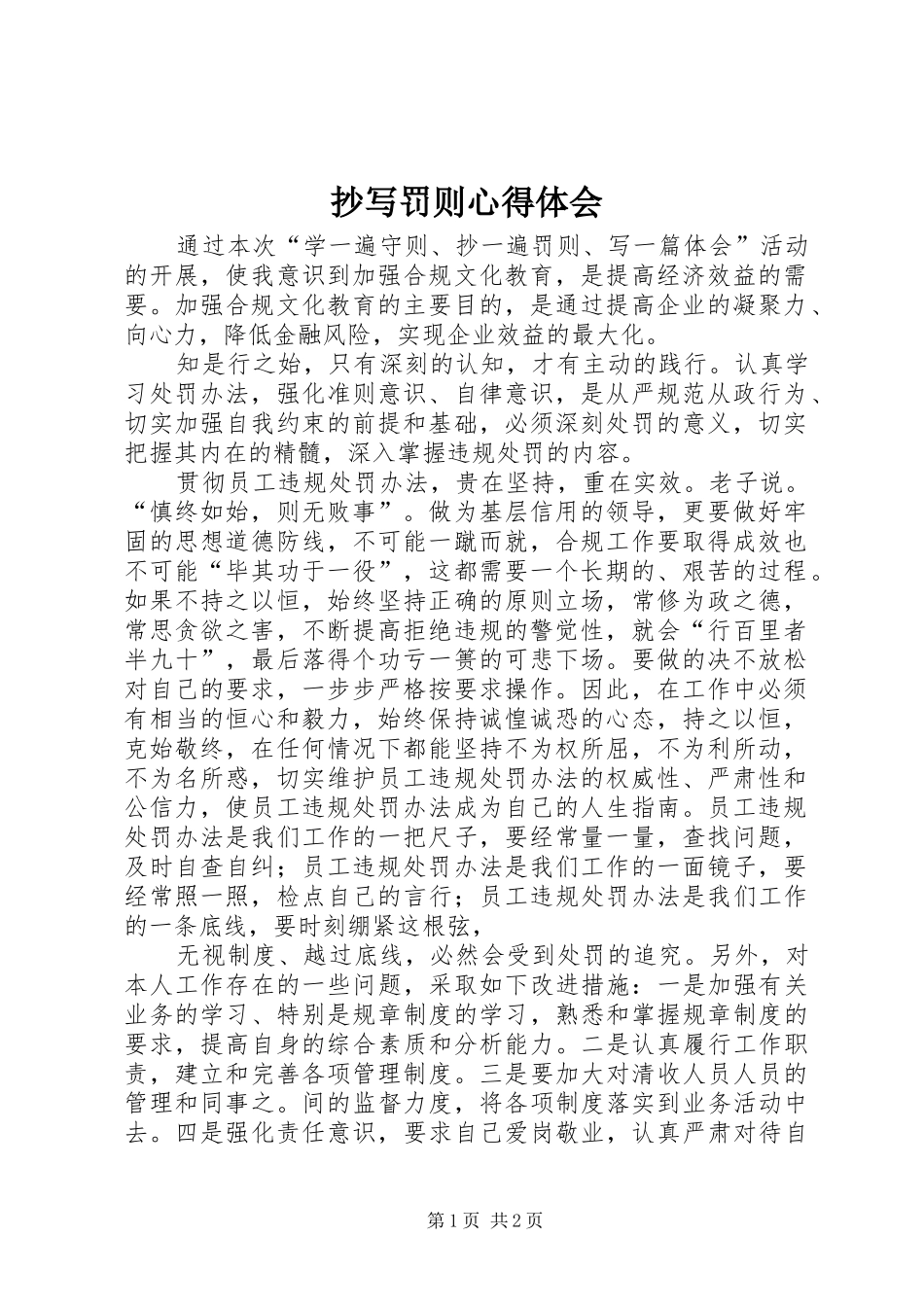 抄写罚则心得体会_第1页