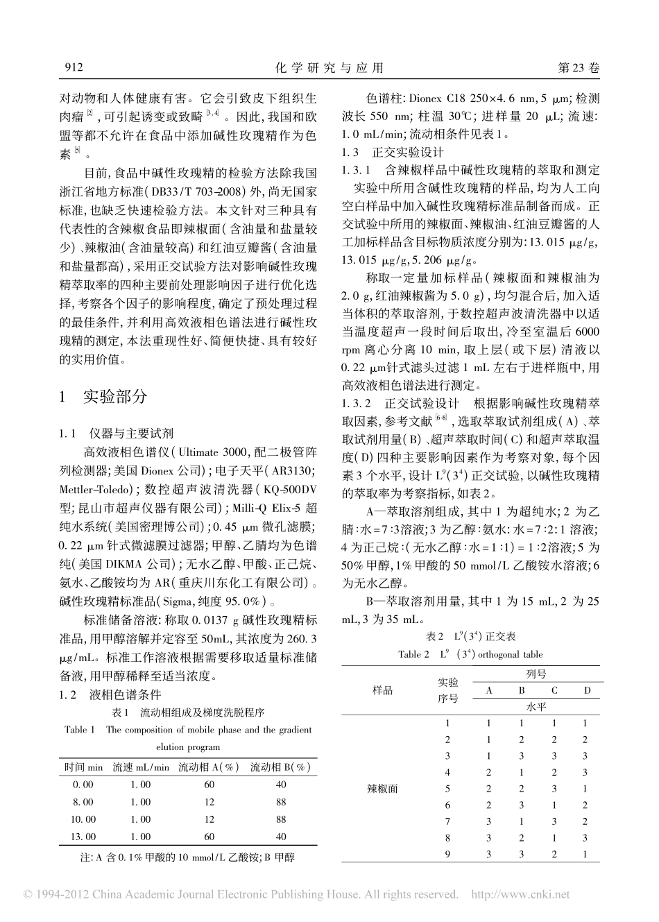 测定辣椒食品中碱性玫瑰精前处理条件的优化_第2页