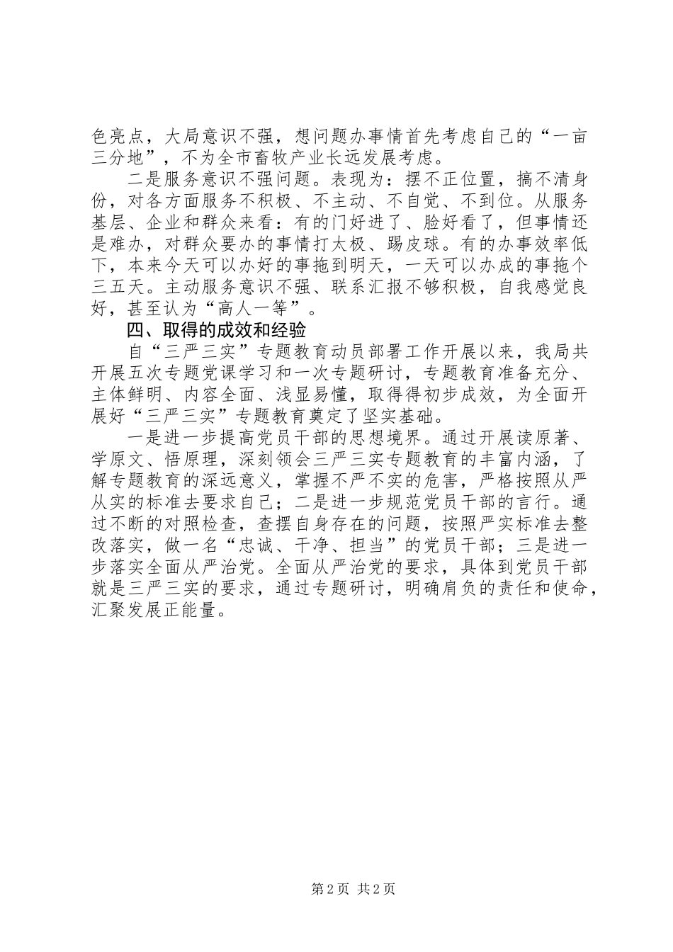 三严三实专题学习研讨报告_第2页