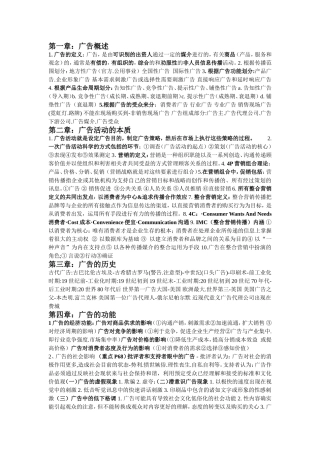 《现代广告通论》重点整理