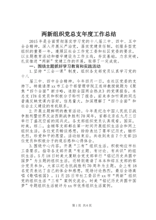 两新组织党总支年度工作总结