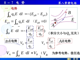 大学物理： 电势