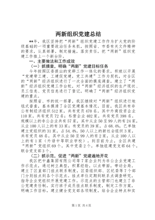 两新组织党建总结