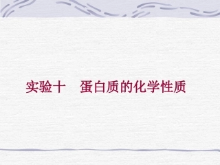 蛋白质的化学性质