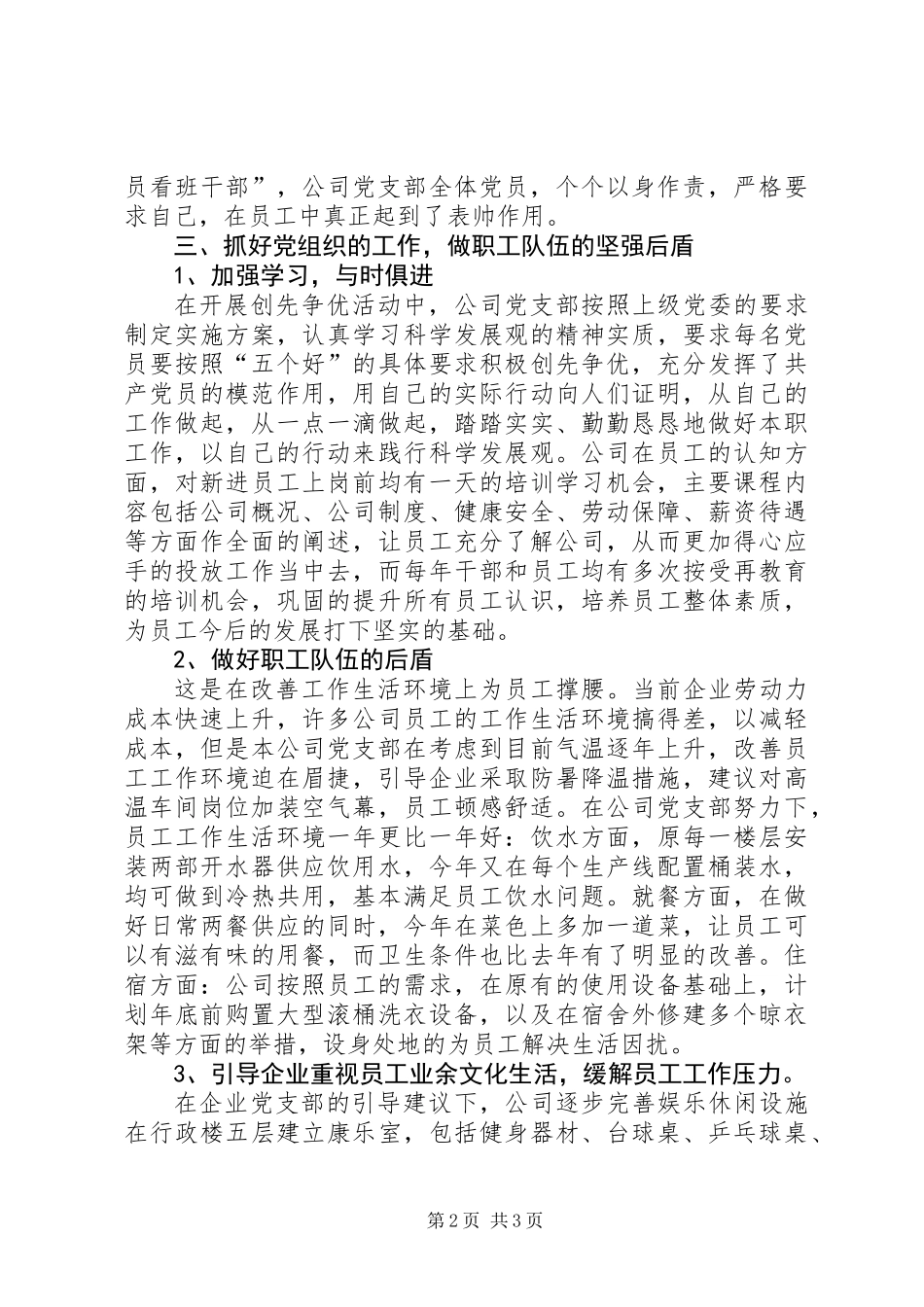 人力资源有限公司党总支部书记述职报告_第2页