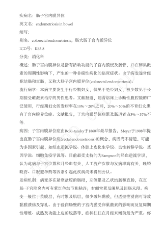 肠子宫内膜异位