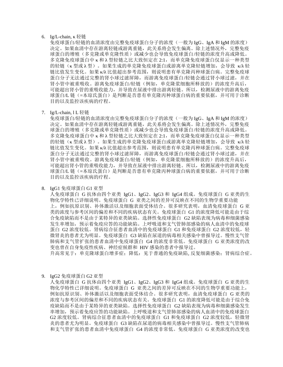 蛋白相关项目 临床意义_第2页