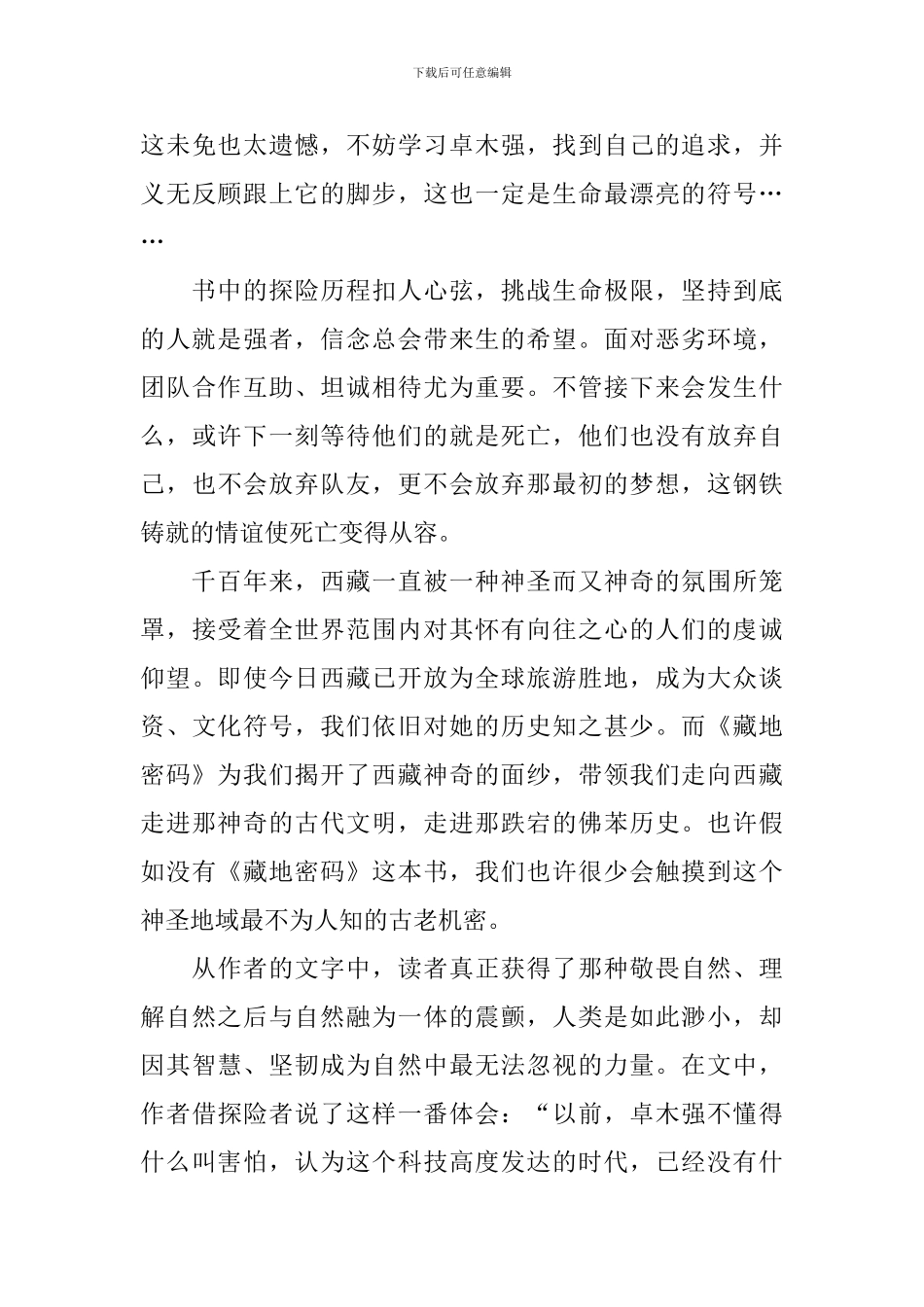 《藏地密码》读后感2000字_第3页
