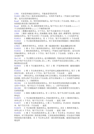 ansys单元类型介绍